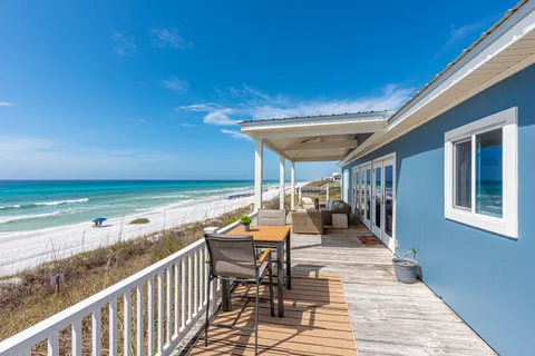 a view of a ocean from a balcony