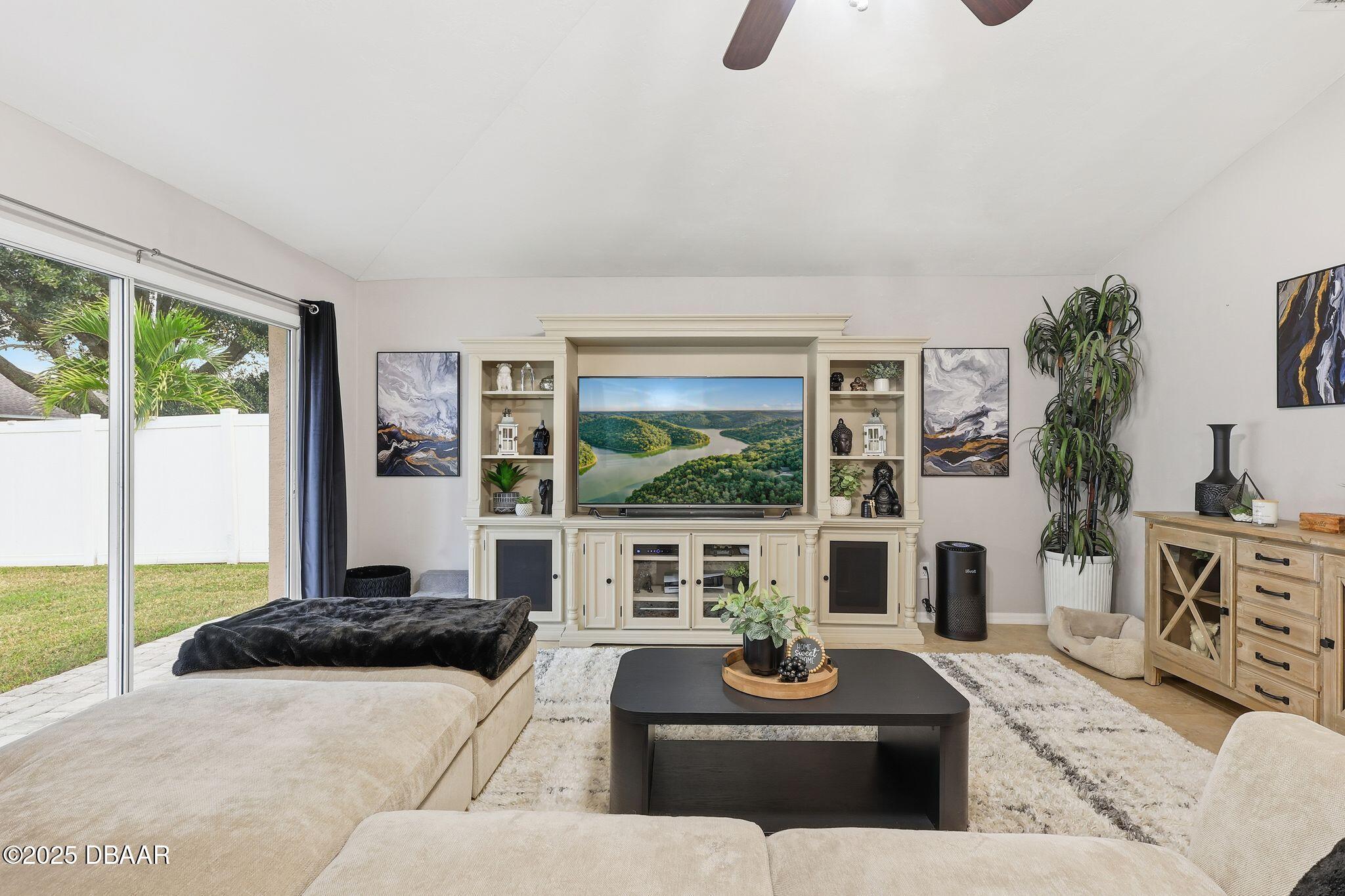 6127 Sabal Point Circle Port Orange, FL 32128 - Photo 16 of 53 a living room with furniture large window and flat screen tv