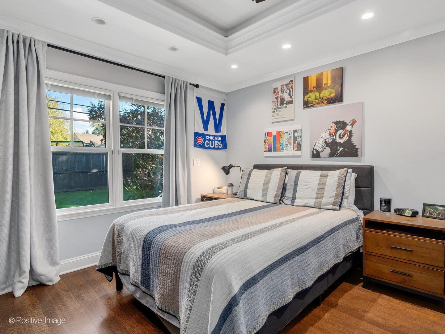 448 West Vallette Street Elmhurst, IL 60126 - Photo 19 of 30 a bedroom with a bed and a large window