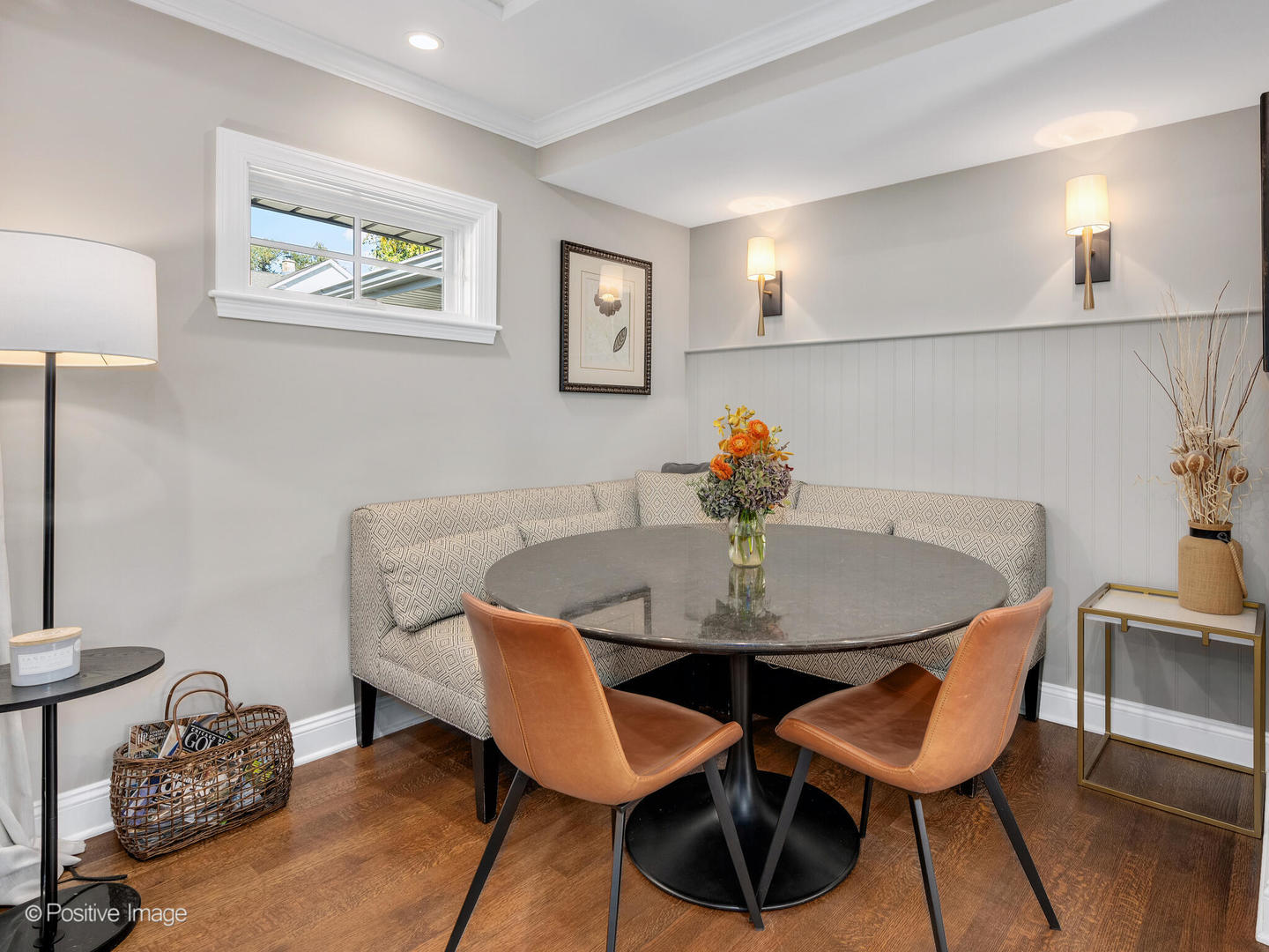 448 West Vallette Street Elmhurst, IL 60126 - Photo 8 of 30 a view of a dining room with furniture and wooden floor