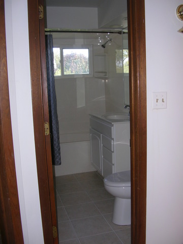 607 Elmhurst Road Mount Prospect, IL 60056 - Photo 23 of 24 a bathroom with a granite countertop toilet a sink and shower