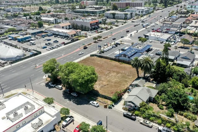 an aerial view of a city
