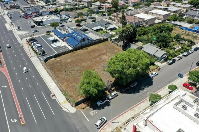 an aerial view of a city