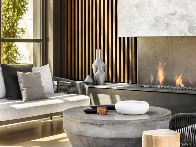 a view of a terrace with chairs