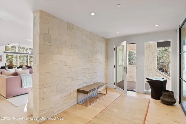 a spacious bathroom with a bathtub and a shower