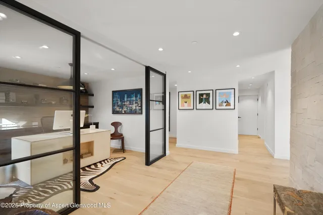 a view of entryway with livingroom and furniture