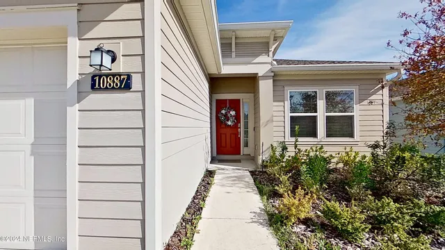 a view of a door of the house