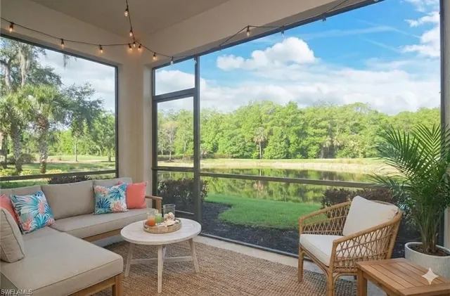 a outdoor living space with furniture and garden view