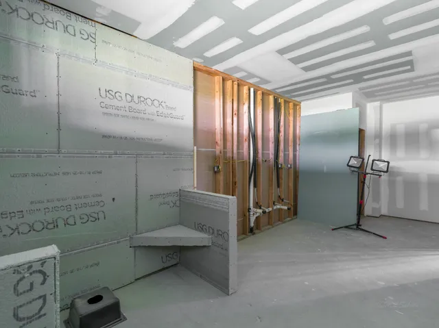 a backyard of a house with a yard