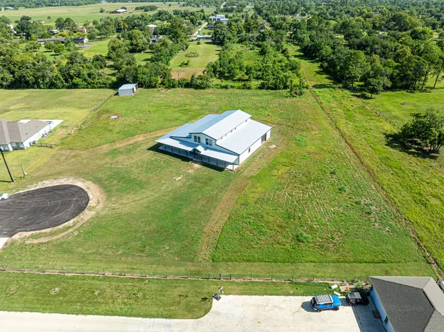 an aerial view of a football ground