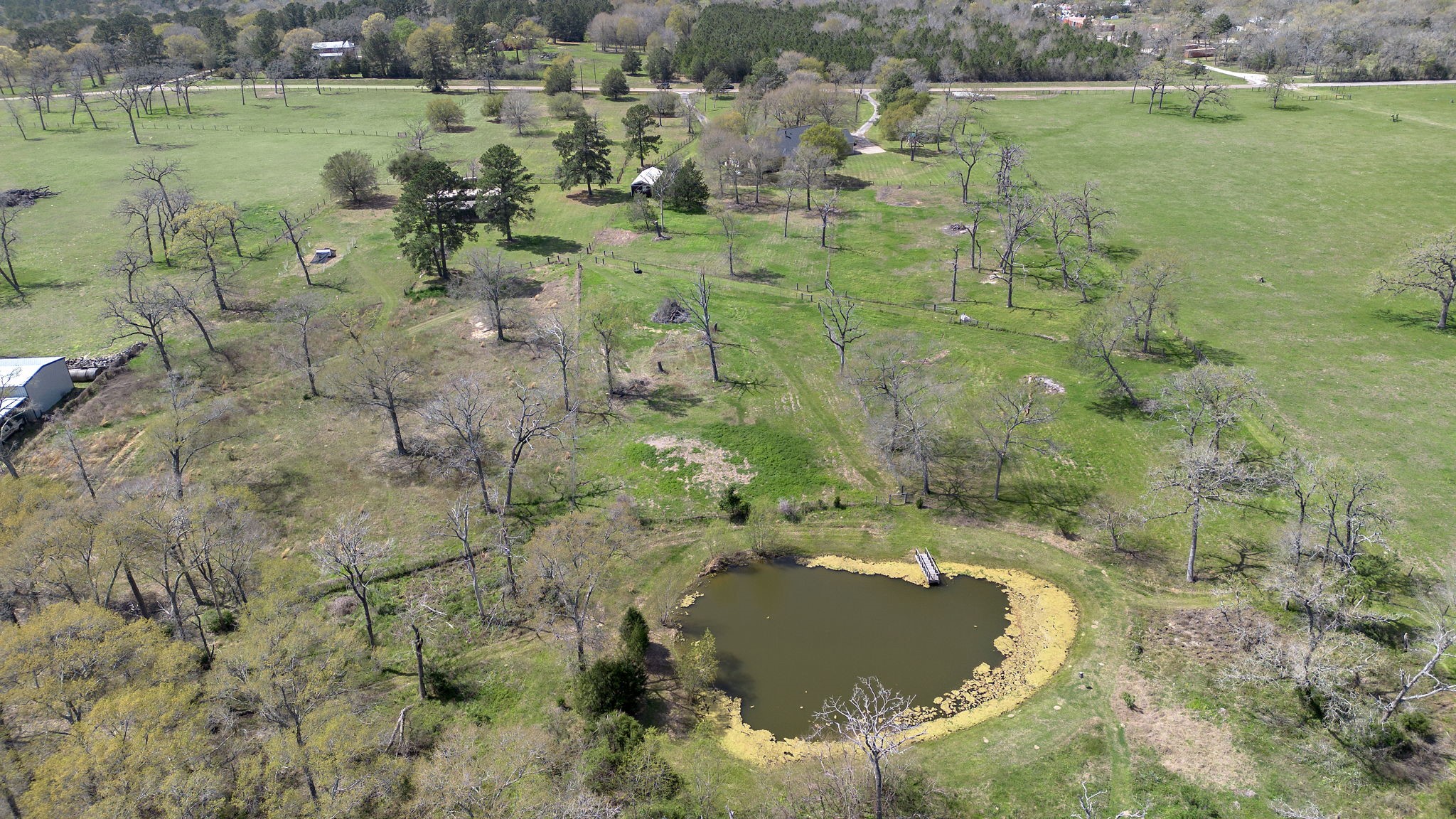 32540 Courtney Road Navasota, TX 77868 - Photo 48 of 50 Aerial view of the pond