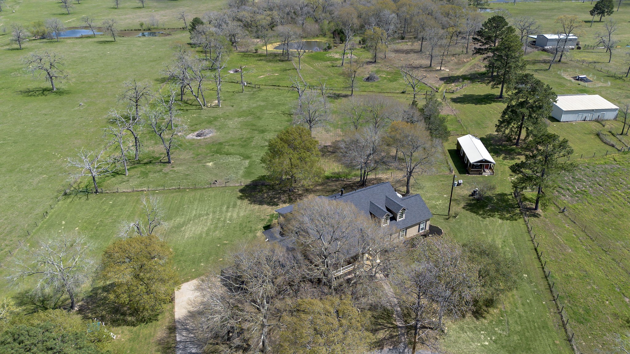 32540 Courtney Road Navasota, TX 77868 - Photo 49 of 50 Aerial view of the House and Guest House