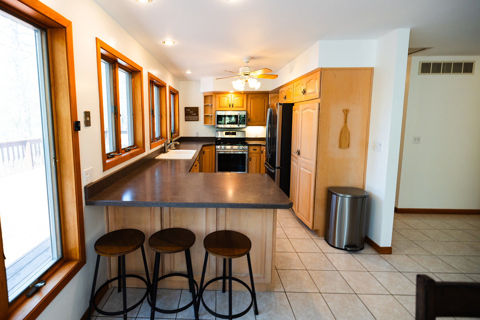 147 Lake Thunderbird Drive Putnam, IL 61560 - Photo 8 of 50 a kitchen with stainless steel appliances a refrigerator and a stove