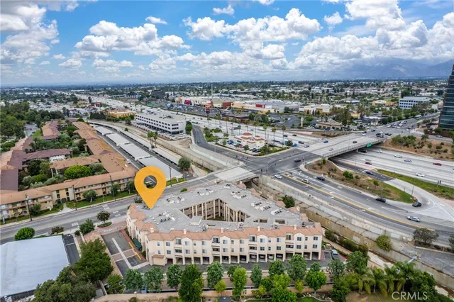 an aerial view of a city