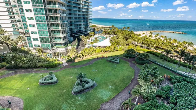a view of a garden with an outdoor space