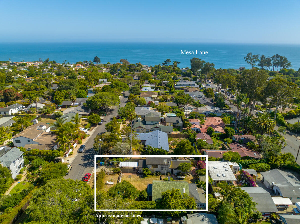 an aerial view of multiple house