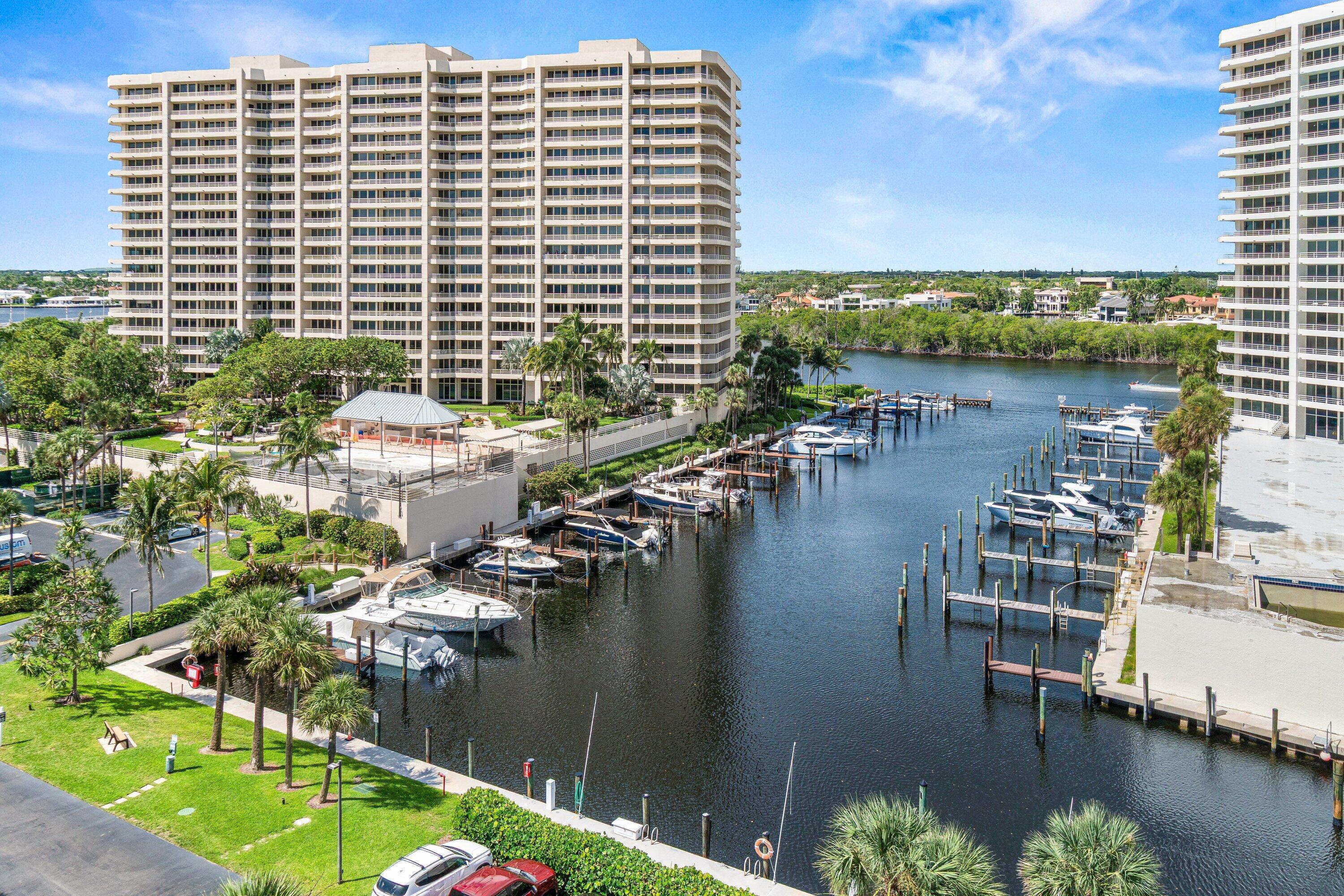 4301 North Ocean Boulevard, Unit 708 Boca Raton, FL 33431 - Photo 39 of 51 a view of a lake with tall buildings