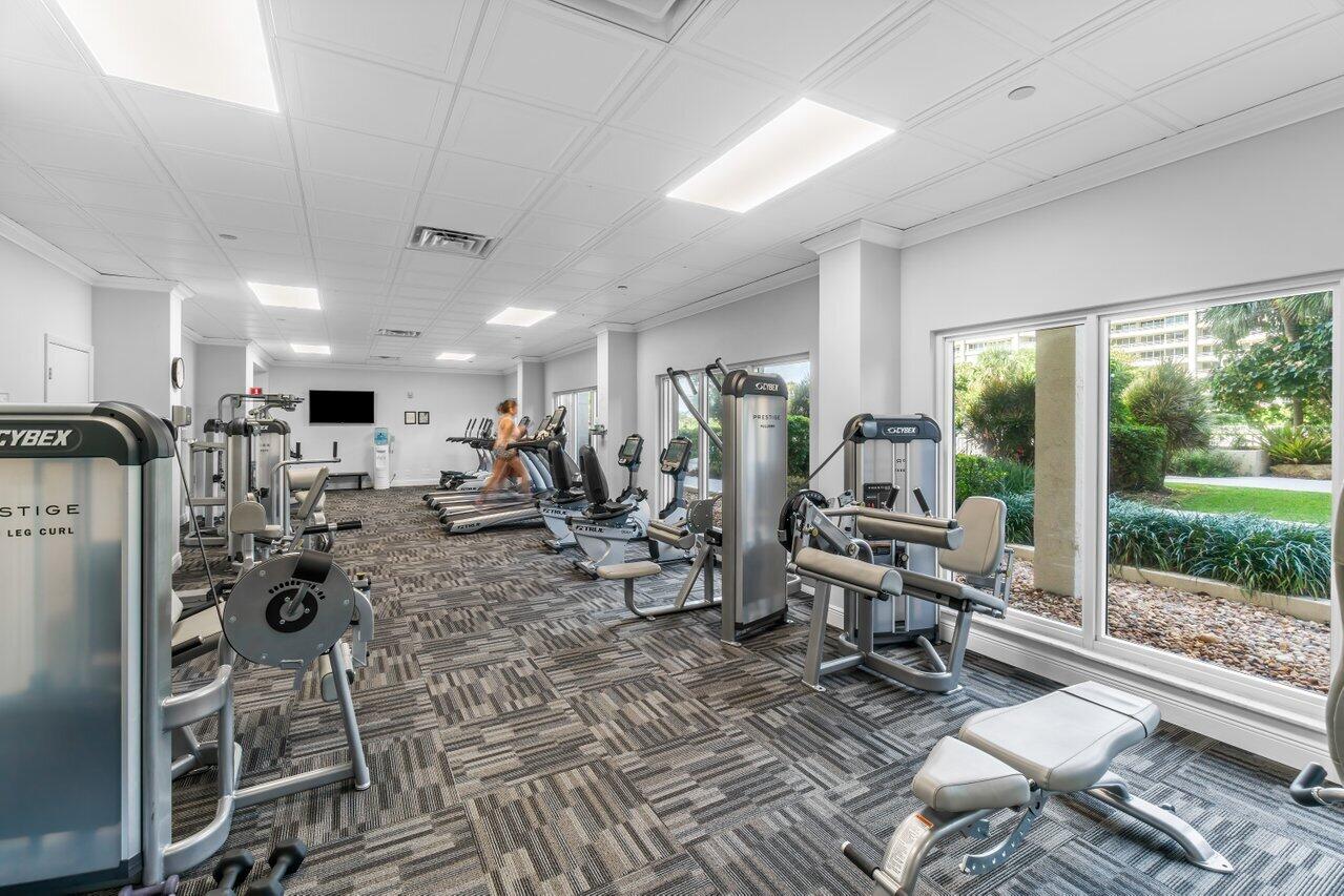 4301 North Ocean Boulevard, Unit 708 Boca Raton, FL 33431 - Photo 44 of 51 a view of a room with gym equipment