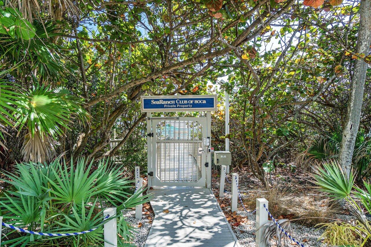 4301 North Ocean Boulevard, Unit 708 Boca Raton, FL 33431 - Photo 48 of 51 a sign board with tall trees