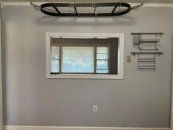 a view of a livingroom with a window