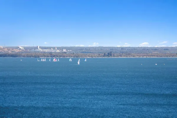 a view of a city with tall buildings