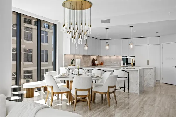 a room with a bed and a view of bathroom