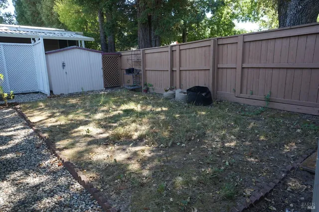 a backyard of a house