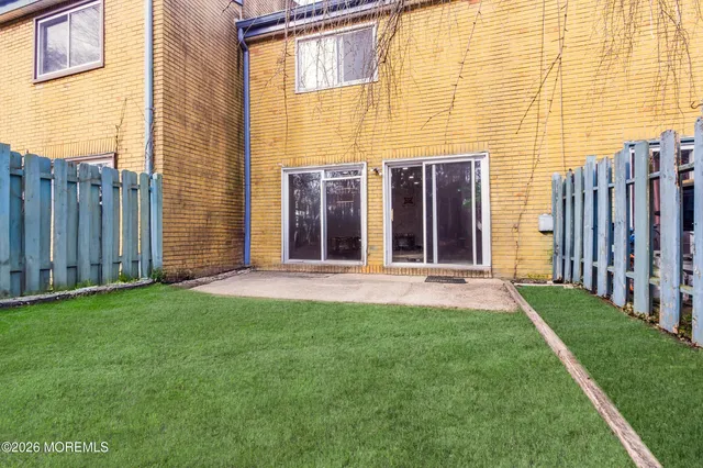 a view of a porch with a backyard