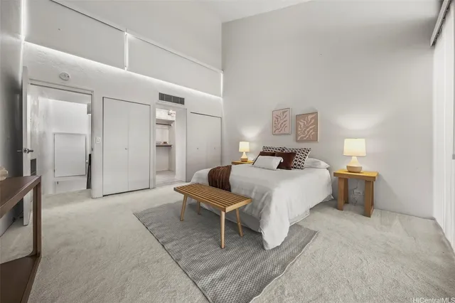 a close view of closet