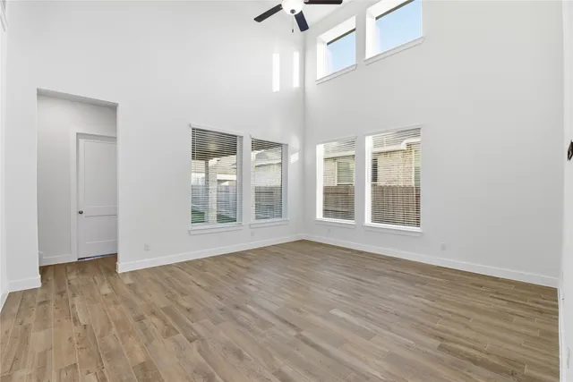 an empty room with a window