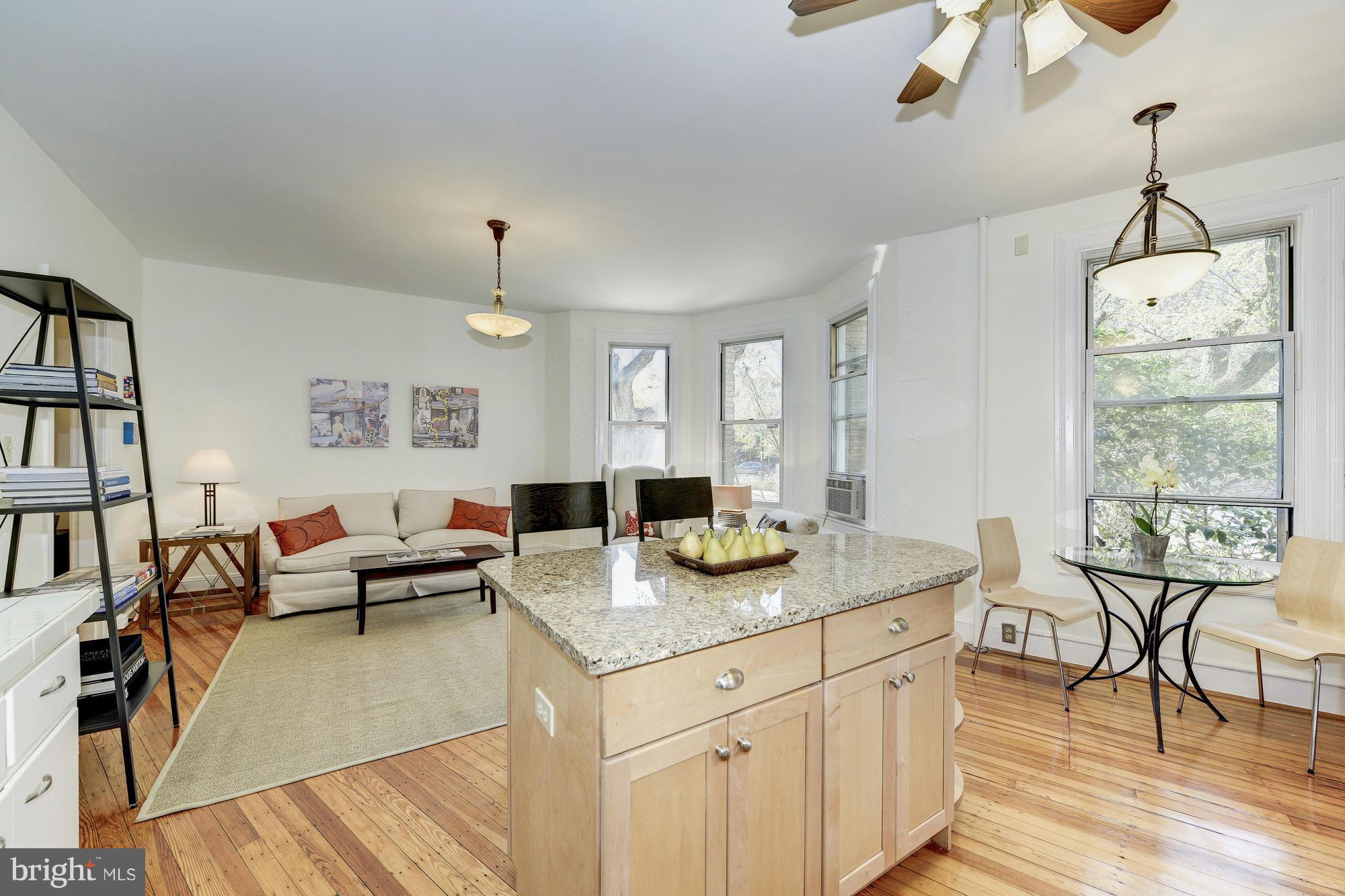 2605 Adams Mill Road Northwest, Unit 2 Washington, DC 20009 - Photo 15 of 30 a living room with furniture and wooden floor