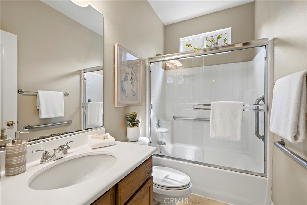 4 Celestine Circle Ladera Ranch, CA 92694 - Photo 15 of 39 a bathroom with a sink toilet and shower