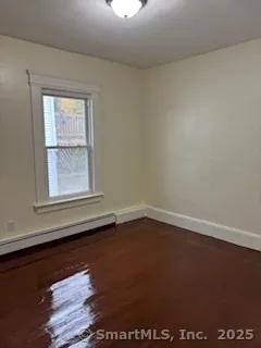 an empty room with a window