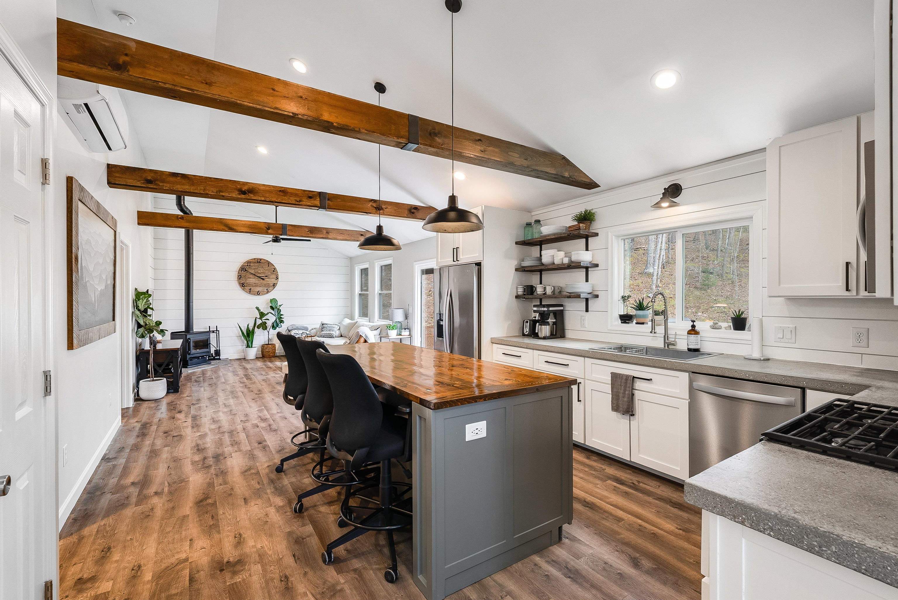 920 Wagon Shop Road Middlebrook, VA 24459 - Photo 1 of 75 a kitchen with granite countertop a sink stove and cabinets