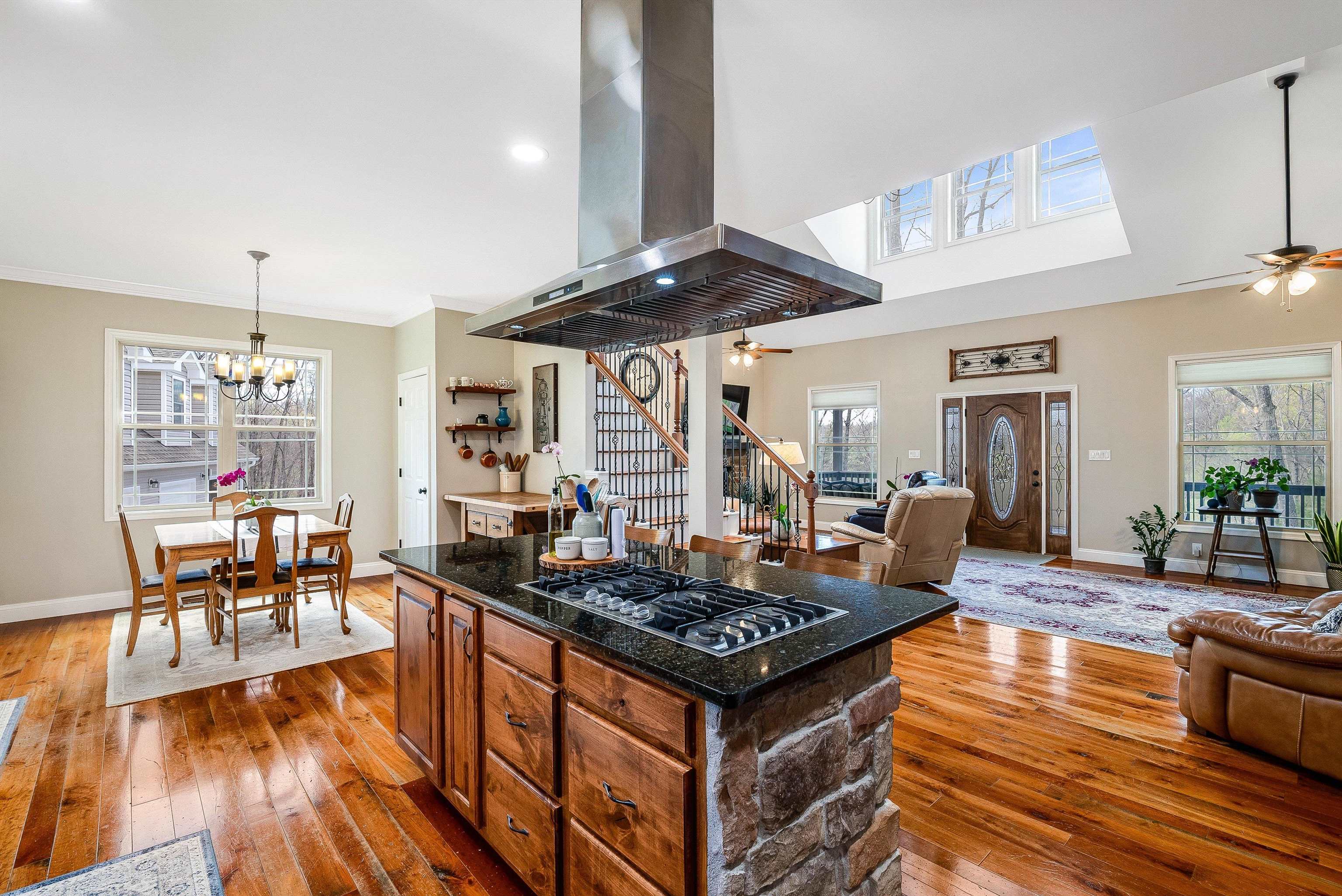 920 Wagon Shop Road Middlebrook, VA 24459 - Photo 17 of 75 a living room with fireplace furniture and a wooden floor