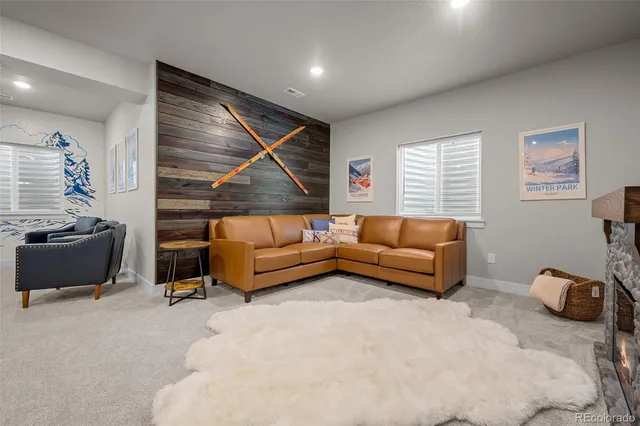 a view of a dining area with furniture