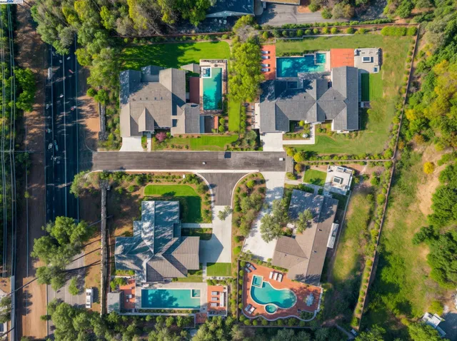 an aerial view of multiple house