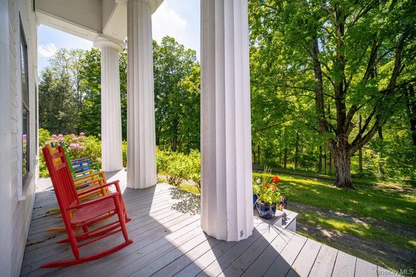 a outdoor view with a sitting space