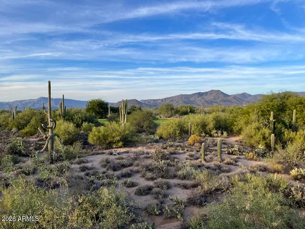 a view of a lake with mountains in the background