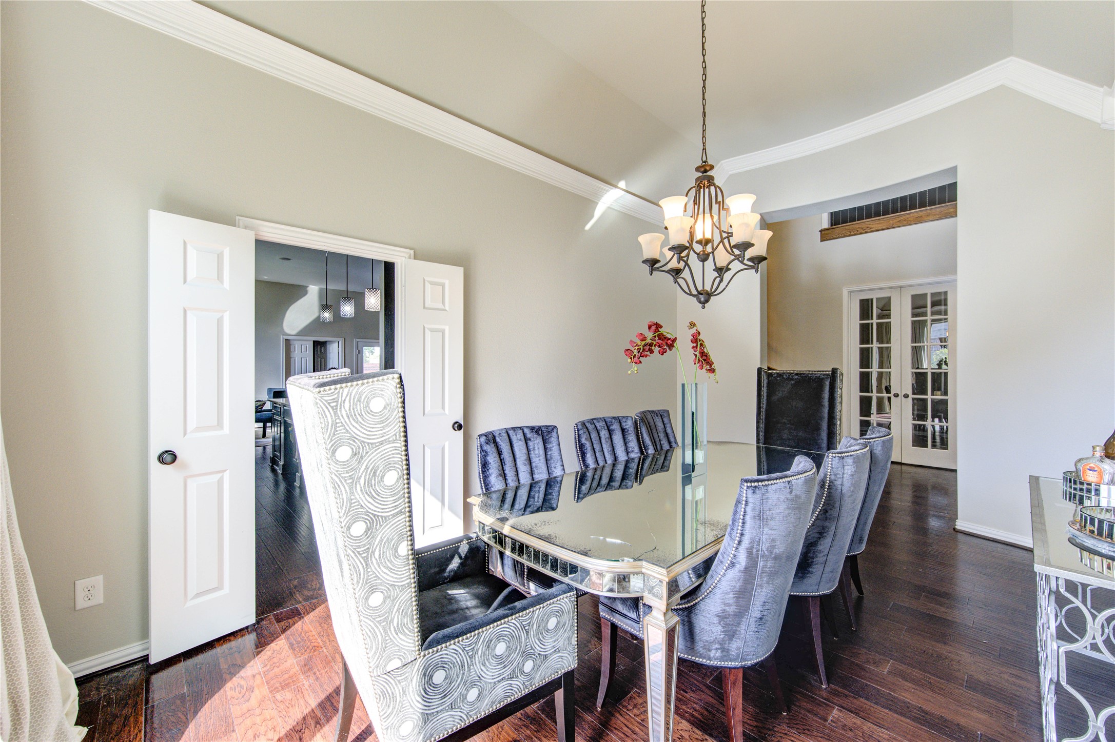17539 Hankar Way Richmond, TX 77407 - Photo 10 of 34 a view of a dining room with furniture and wooden floor