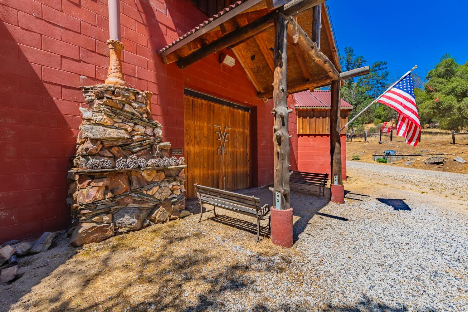 49610 House Ranch Road O'Neals, CA 93645 - Photo 21 of 48 Custom fireplace of Ag Building