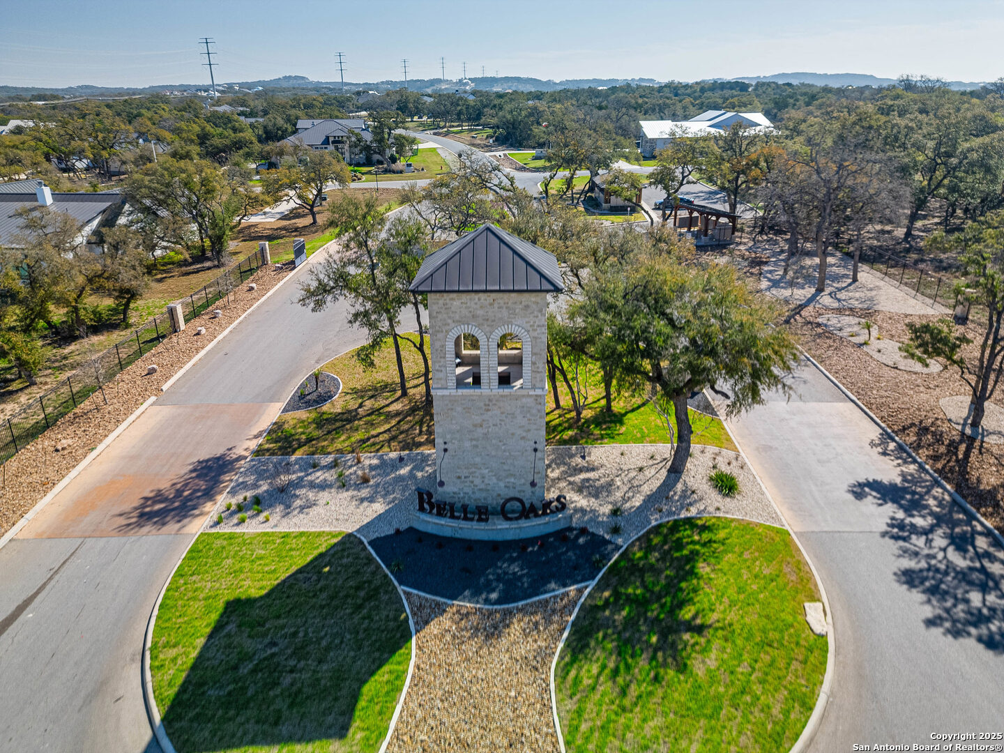 528 Rosemary Rdg Drive Bulverde, TX 78163 - Photo 8 of 44 an aerial view of a house with a garden and swimming pool