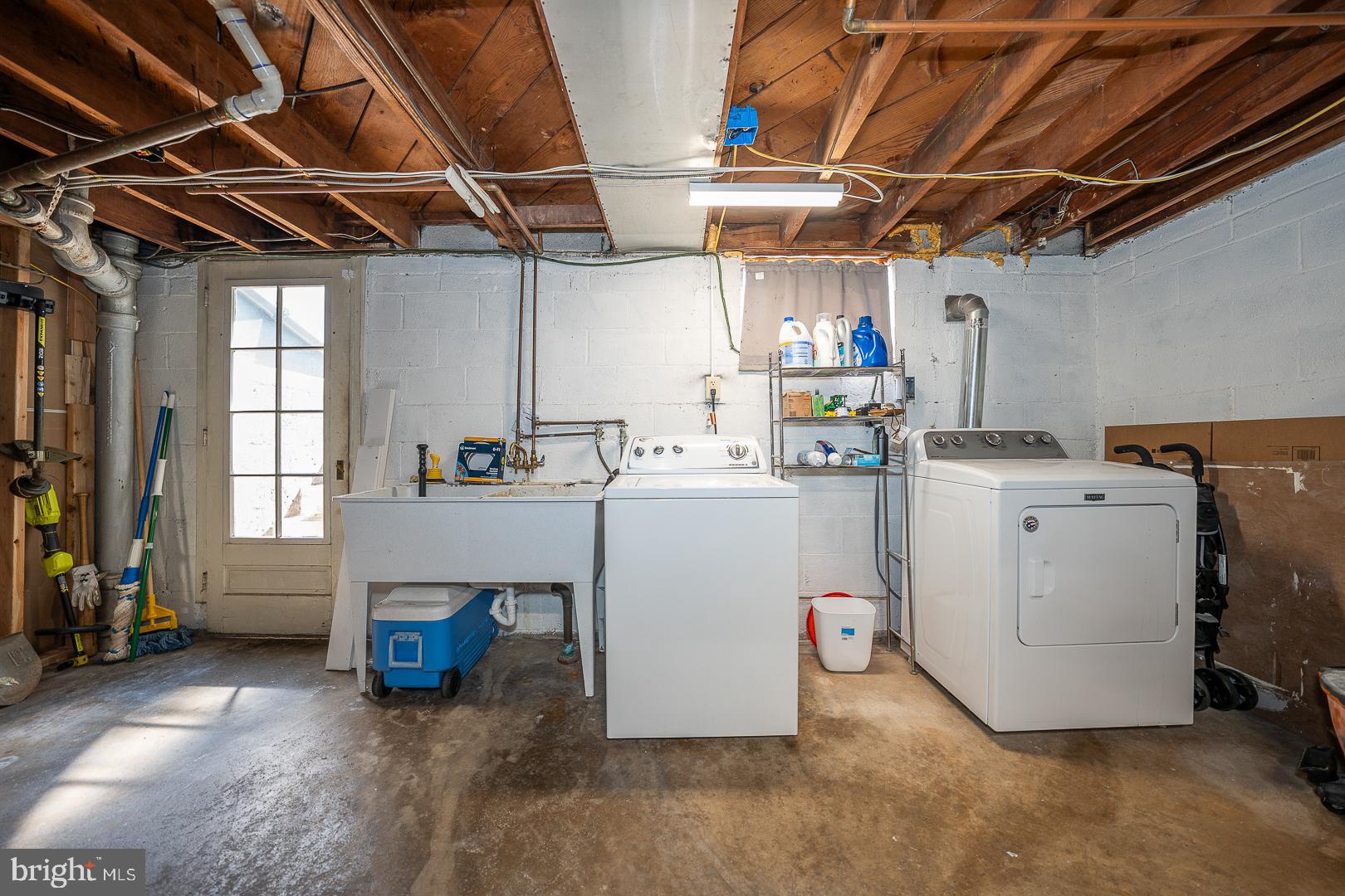 1034 Terrace Lane Pottstown, PA 19464 - Photo 32 of 35 Laundry Area in Storage Room with Walk-Out
