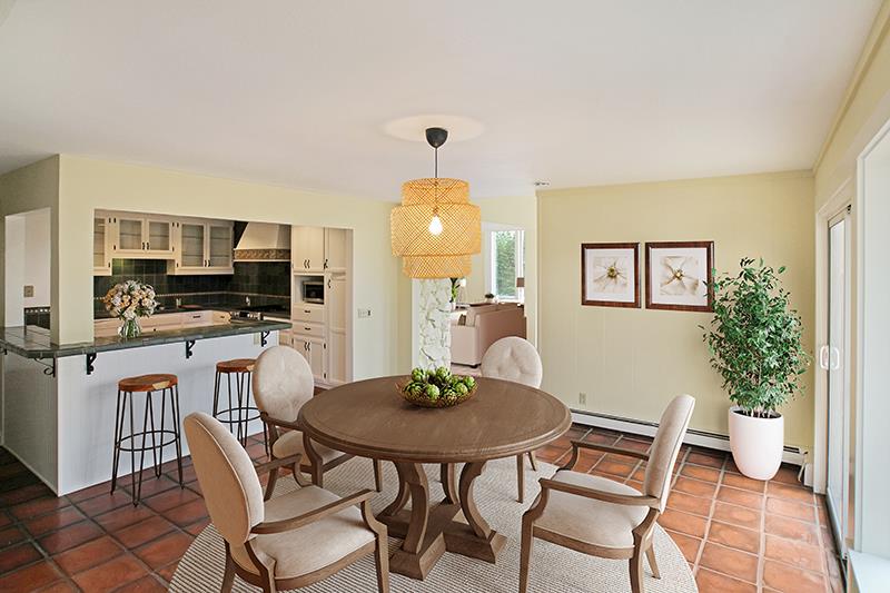 33 Langley Hill Road Woodside, CA 94062 - Photo 11 of 53 a view of a dining room with furniture and wooden floor