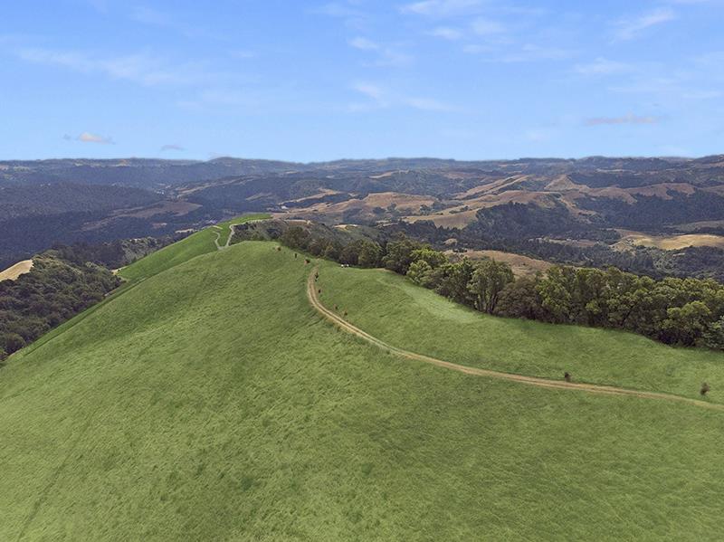 33 Langley Hill Road Woodside, CA 94062 - Photo 41 of 53 a view of a green field with mountains in the background