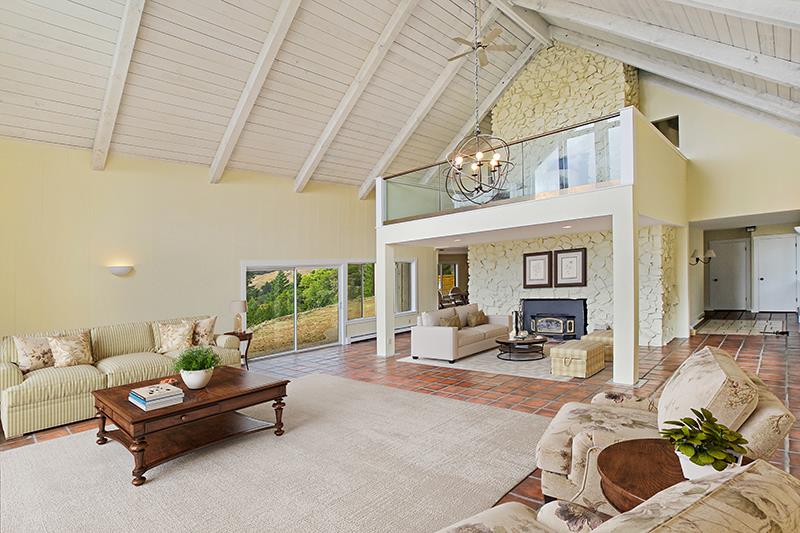 33 Langley Hill Road Woodside, CA 94062 - Photo 8 of 53 a living room with furniture and a large window