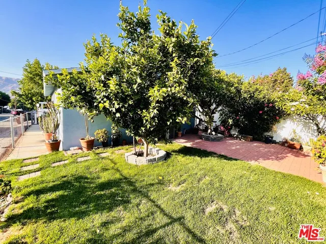 a view of an outdoor space and sitting area