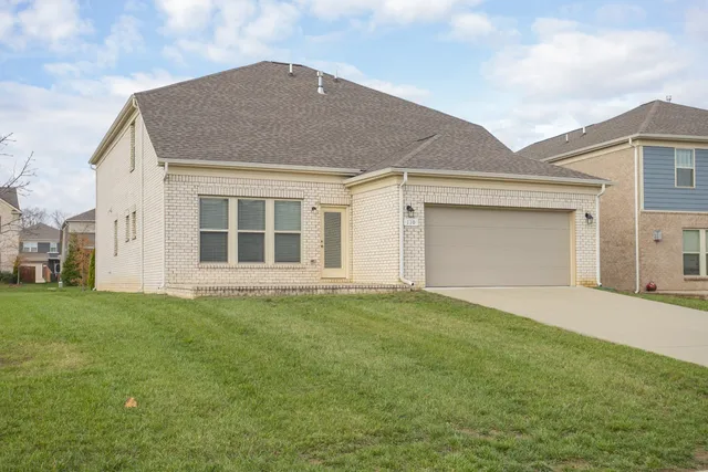 a house view with a garden space
