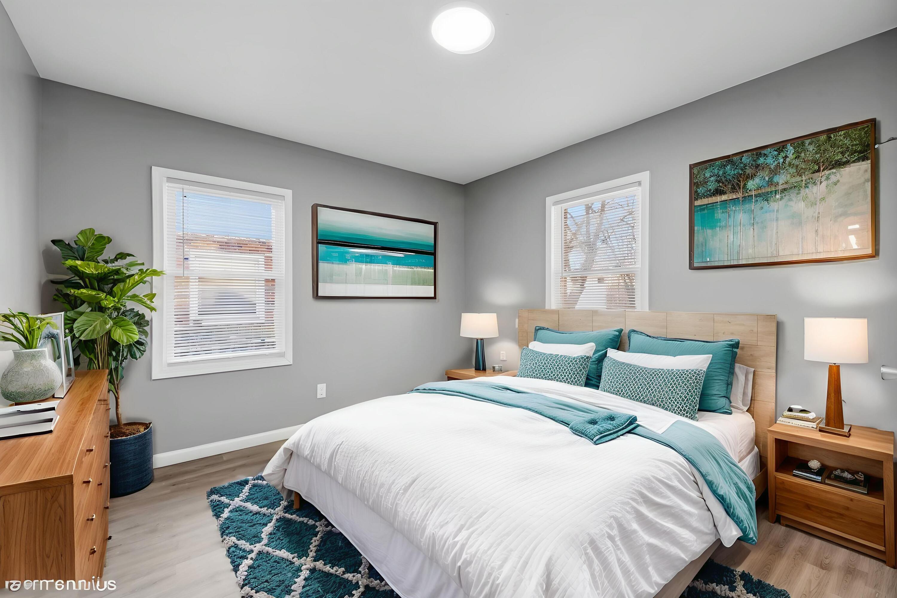 1025 Wallace Street Gary, IN 46404 - Photo 7 of 19 a bedroom with bed and a potted plant