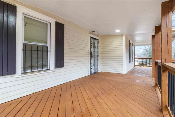 a view of a house with wooden floor